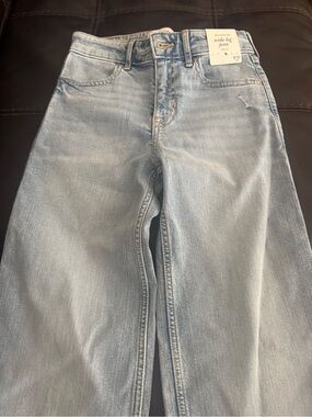 abercrombie kids Light Blue wide leg jeans